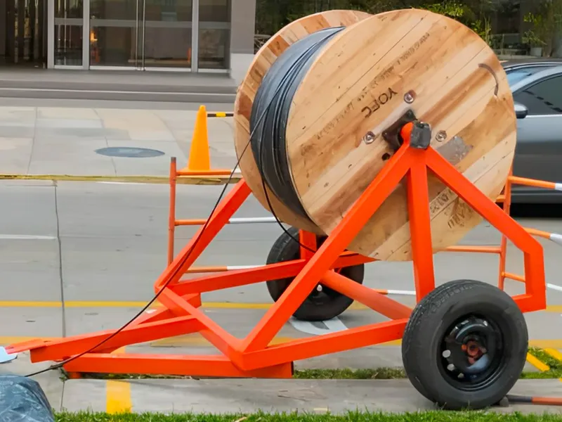 Remolque porta Bobina con Sistema Fijo
